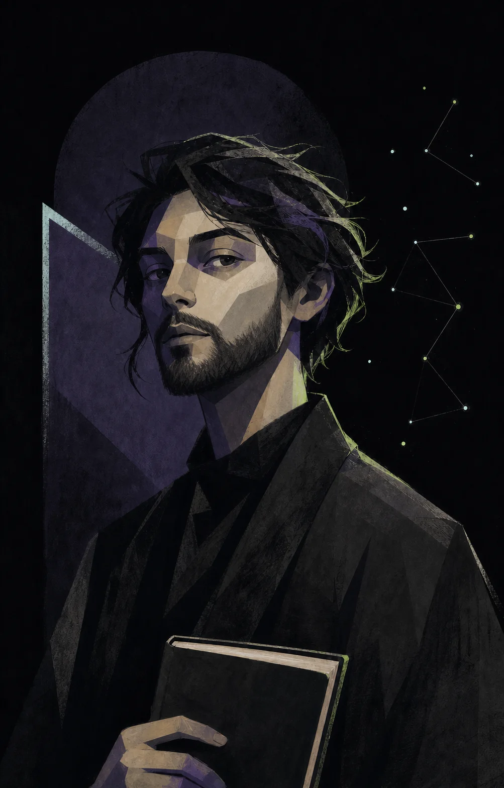 Stylized illustrated author persona for Mael Emilyah Gaulinus
